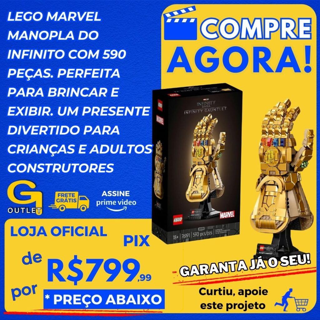 LEGO® Marvel Manopla do Infinito; Kit de Construção (590 peças)