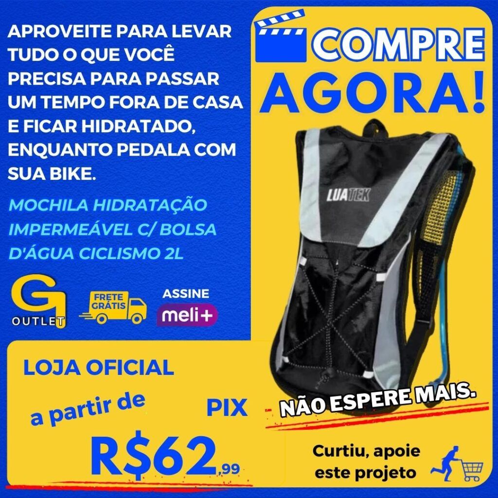 Mochila Hidratação Impermeável Com Bolsa D'água Ciclismo 2l