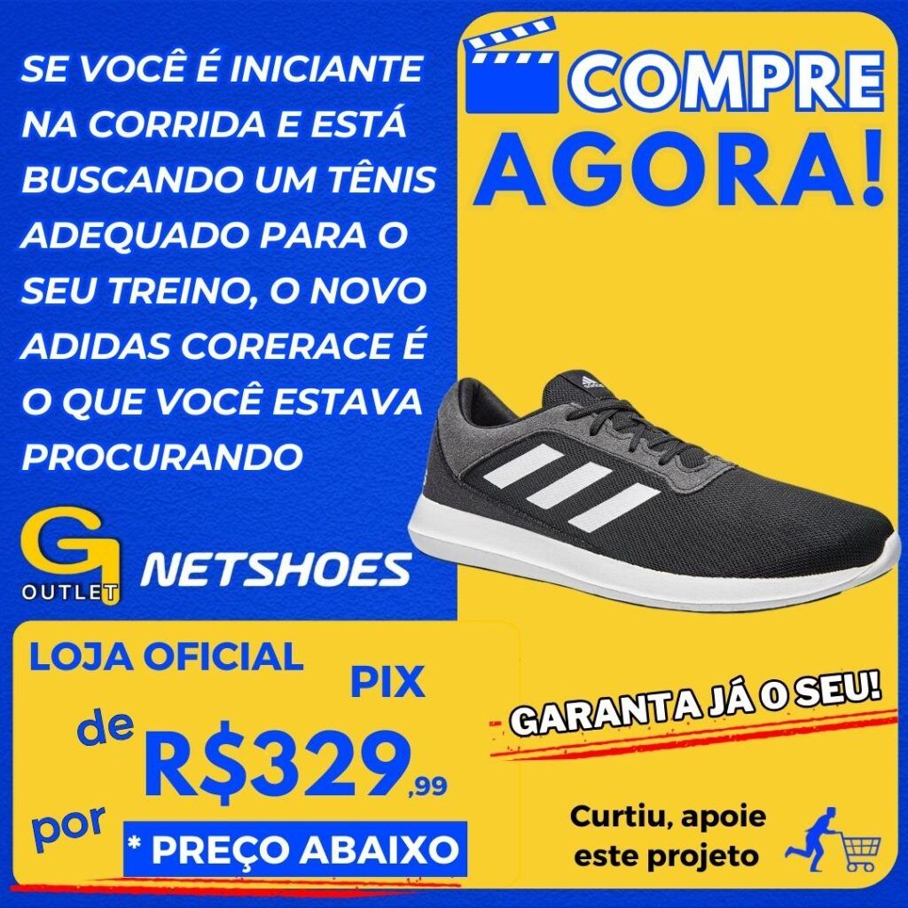 Tênis Masculino Adidas Coreracer - Chumbo+Preto