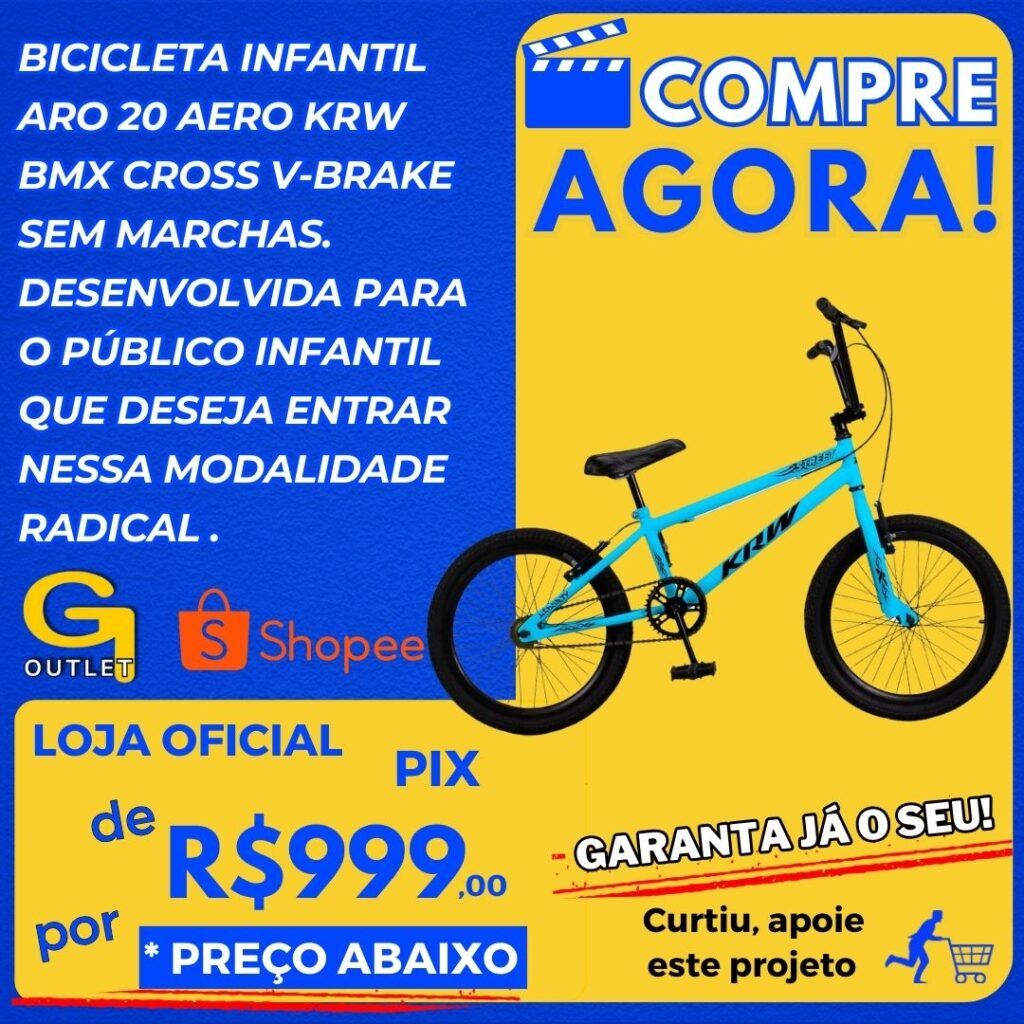 bicicleta infantil aro 20 bmx