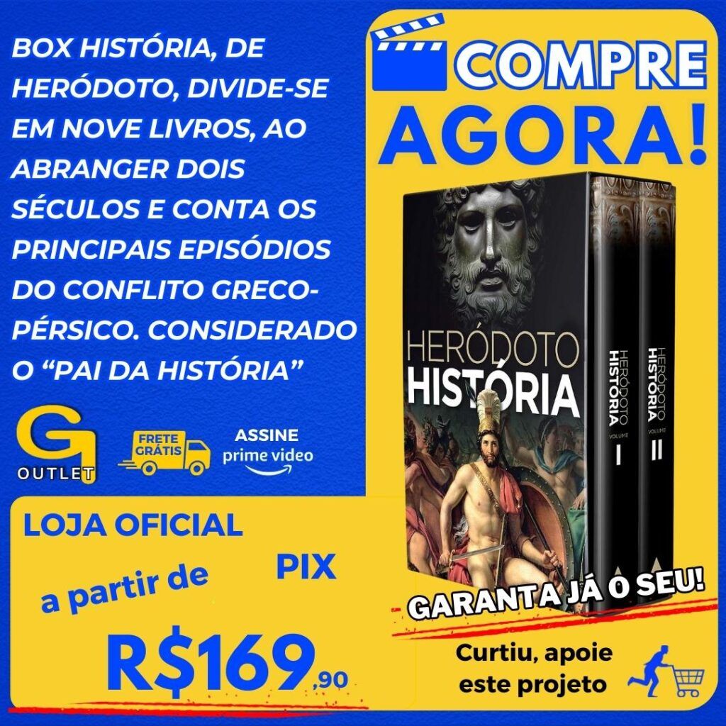 box livro e Heródoto, considerado o pai da história