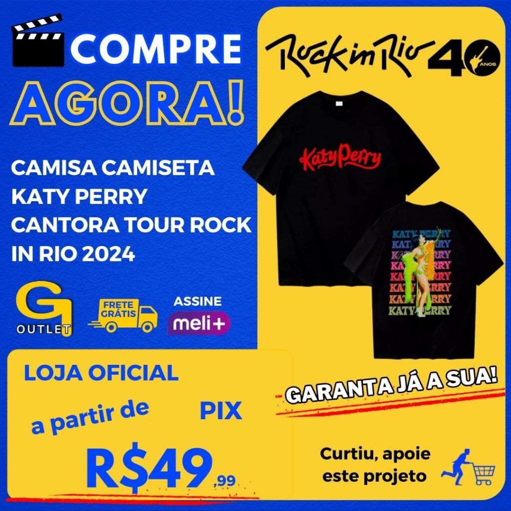 camisa camiseta katy perry tour rock in rio 2024