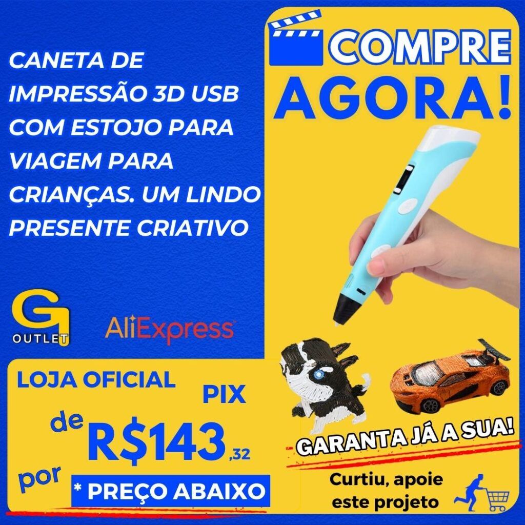 caneta de impressão 3d um presente criativo para as crianças