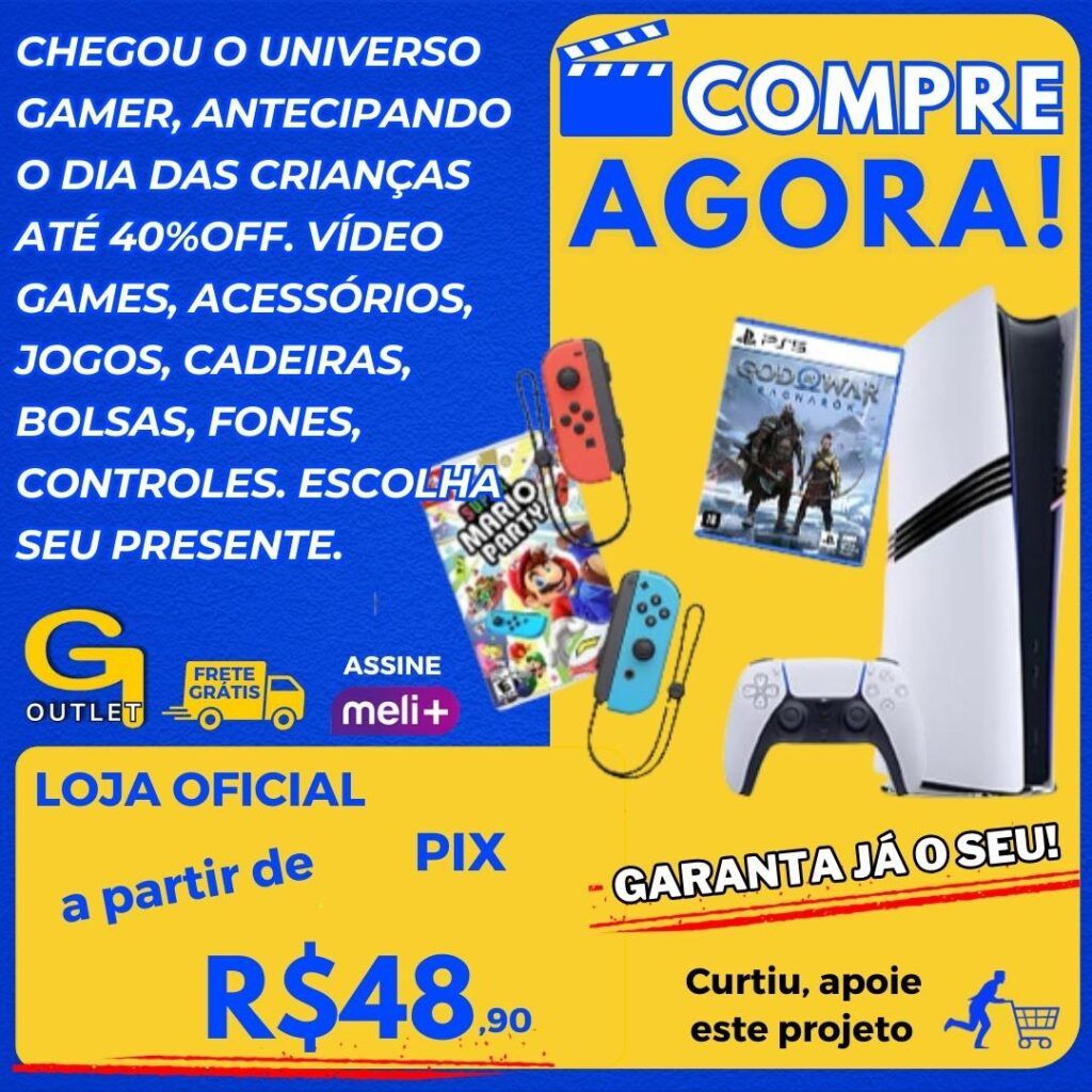 chegou o universo gamer para você antecipando o dia das crianças