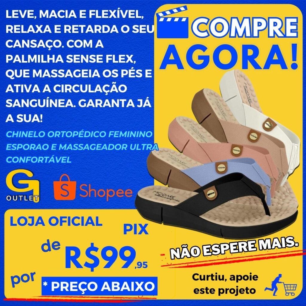 chinelo ortopédico feminino