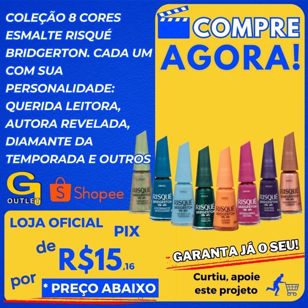 coleção 8 cores esmalte risque bridgerton