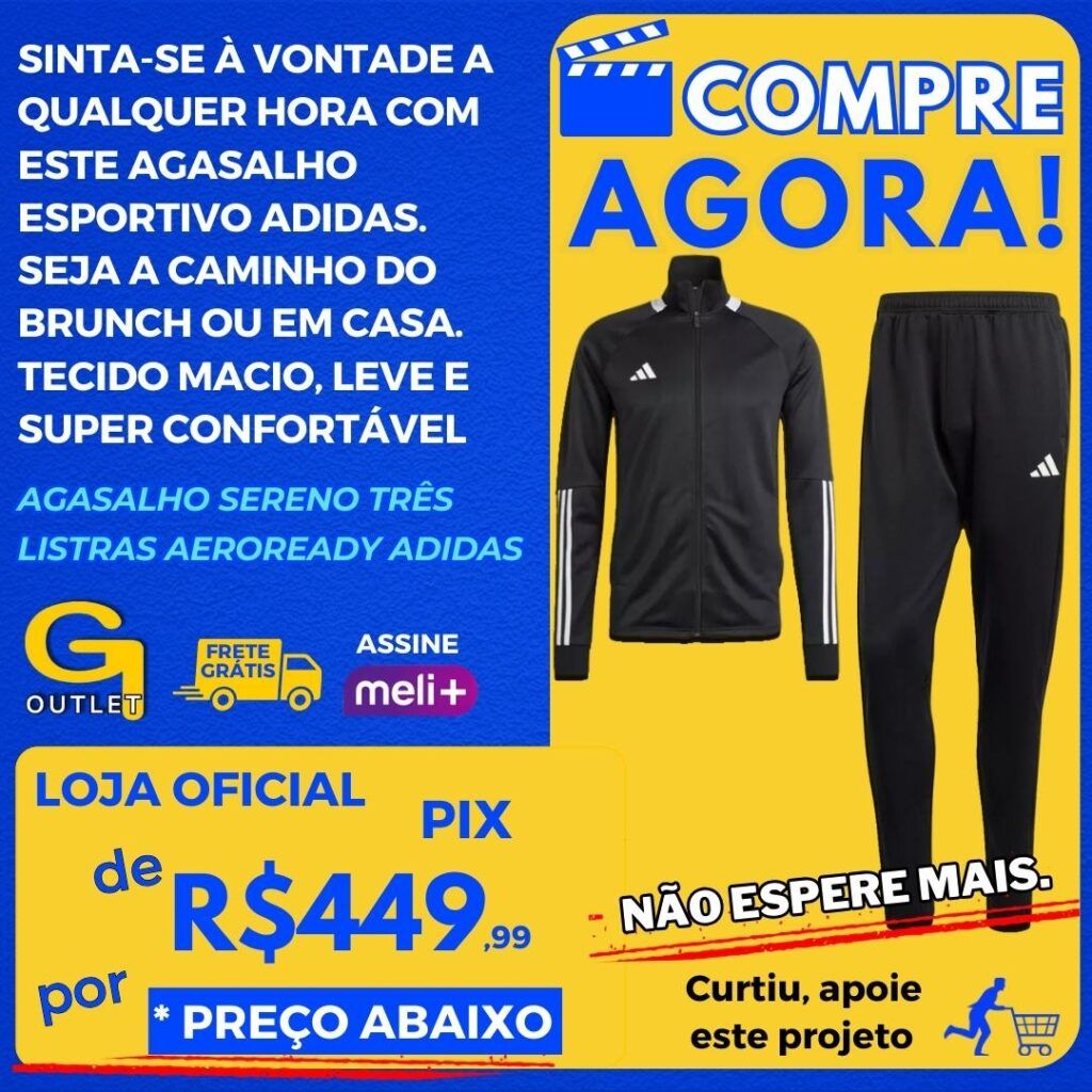 conjunto agasalho adidas