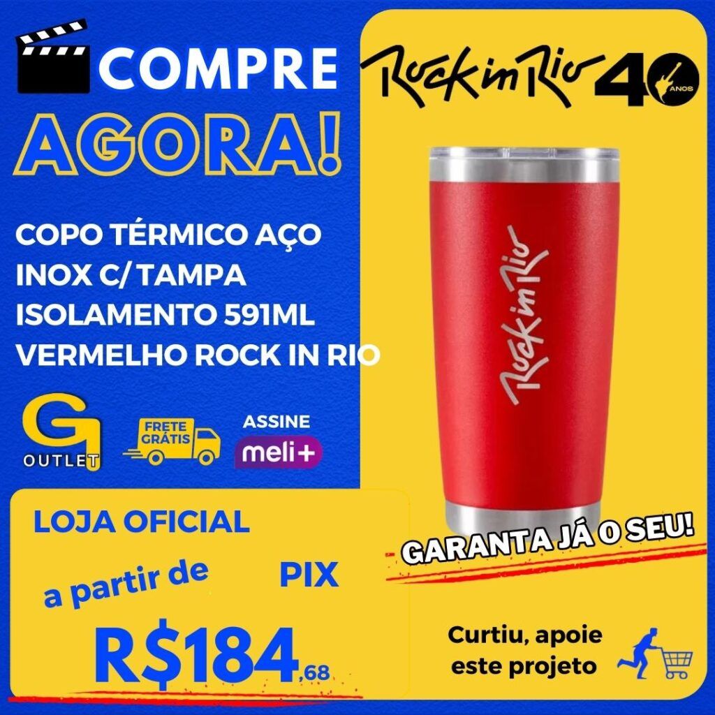 copo termico aco inox com tampa isolamento vermelho roch in rio