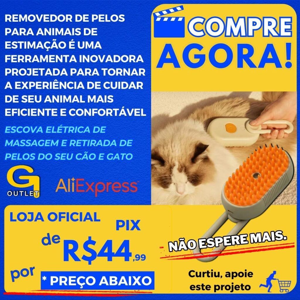 escolva eletrica e massagem para seu pet cao e gato