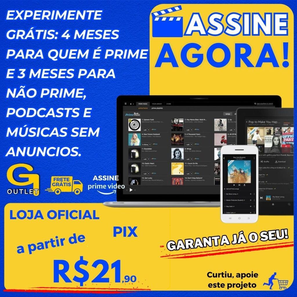 experimente grátis podcasts e músicas sem anuncios