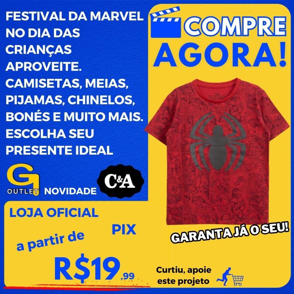 festival da marvel no dia das crianças c&a