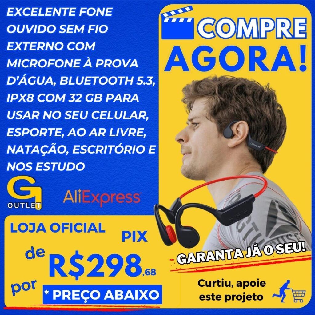 fone de ouvido sem fio externo com microfone