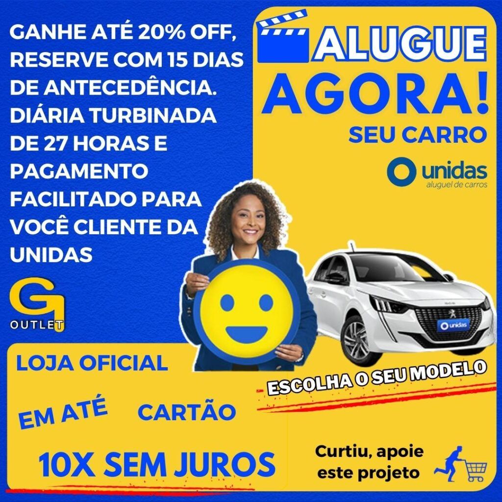 ganhe até 20% off com a unida aluguel de carro