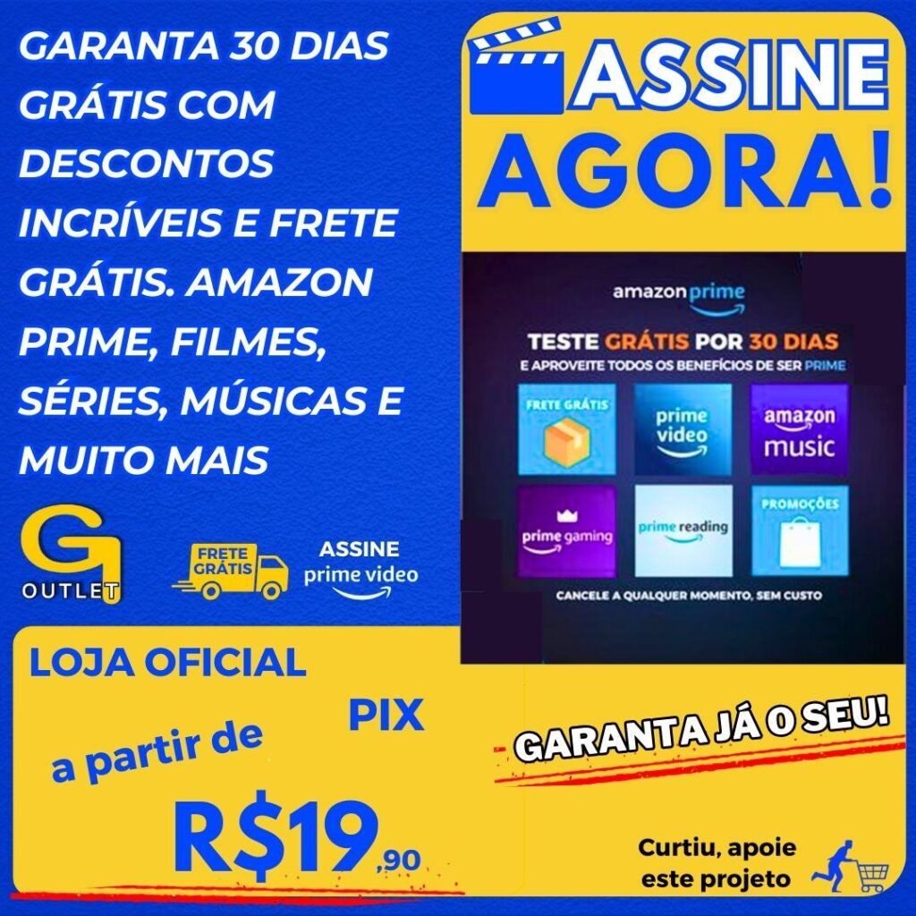 garanta 30 dias gratis, amazon prime, filmes e séries