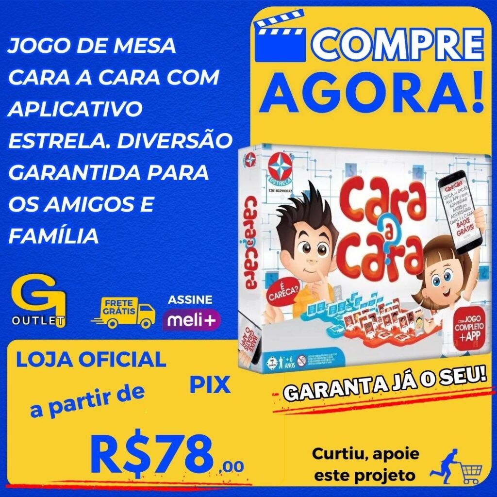 jogo de mesa cara a cara com aplicativo da estrela