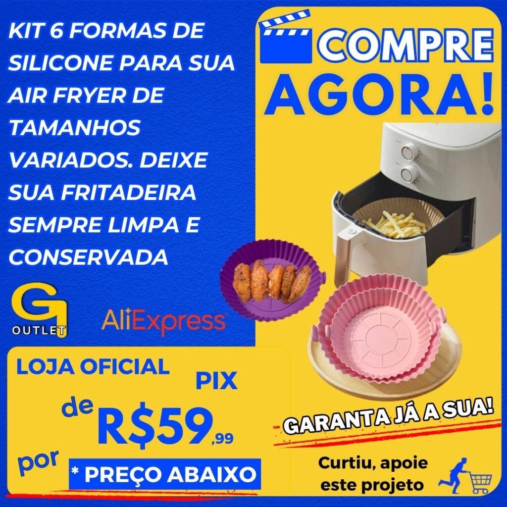 kit formas de silcone para air fryers