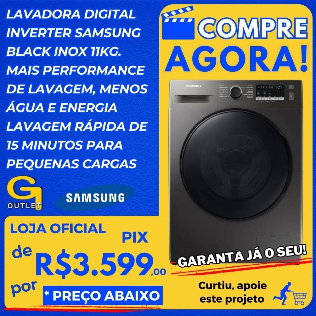 lavadora digital inverster samsung black inox