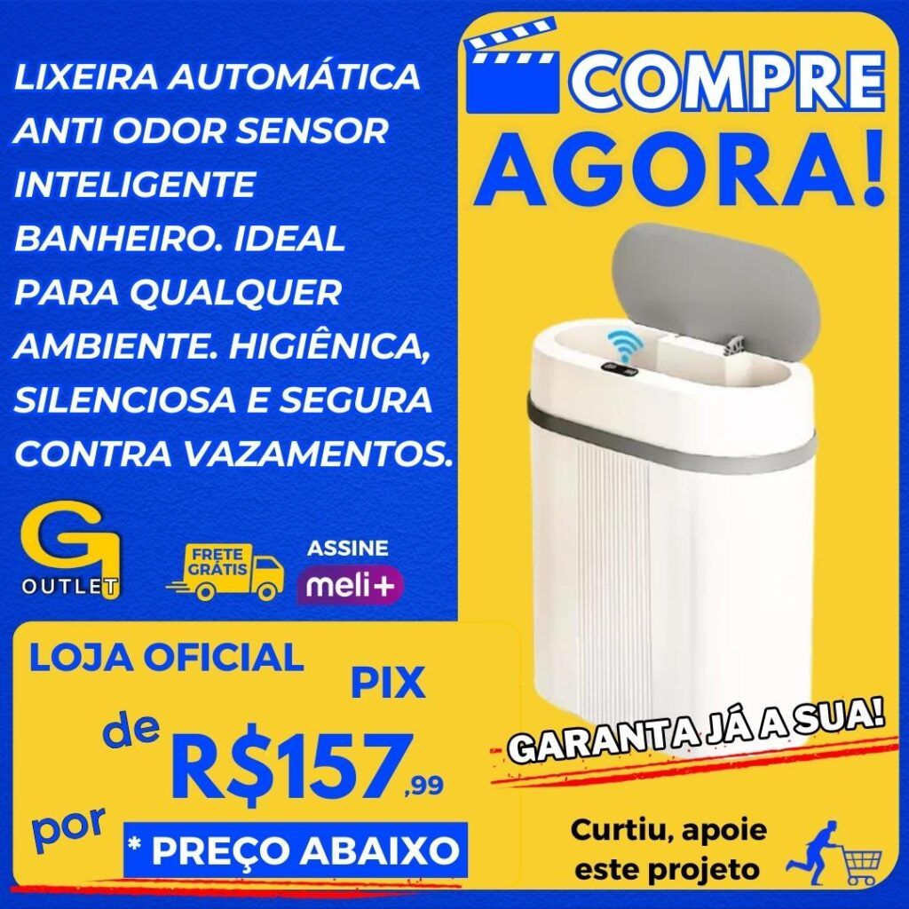 lixeira automática anti odor com sendor inteligente