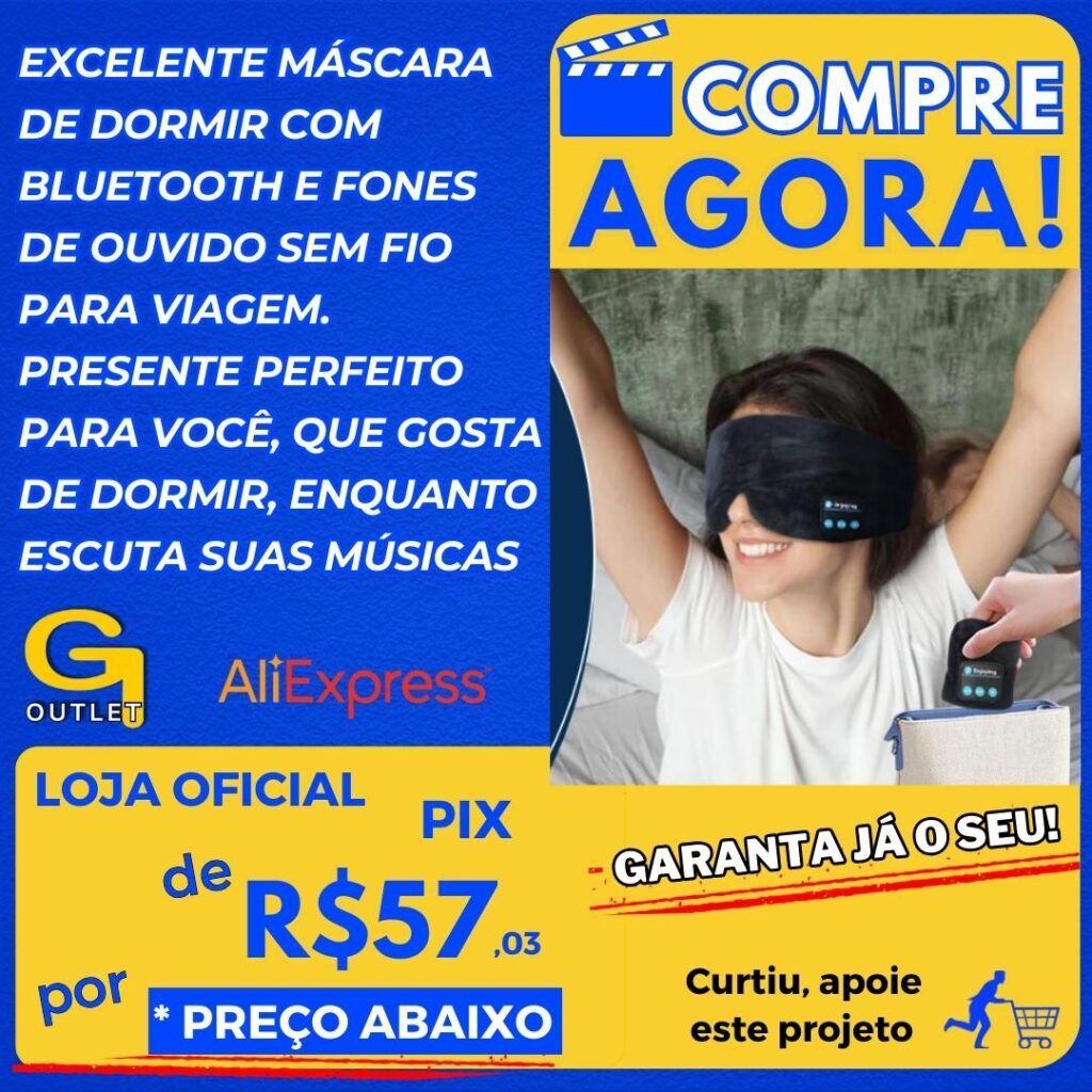 máscara de dormir com fone de ouvido bluetooth