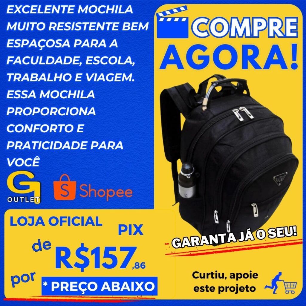 mochila muito resistente escola, faculdade, trabalho e viagem