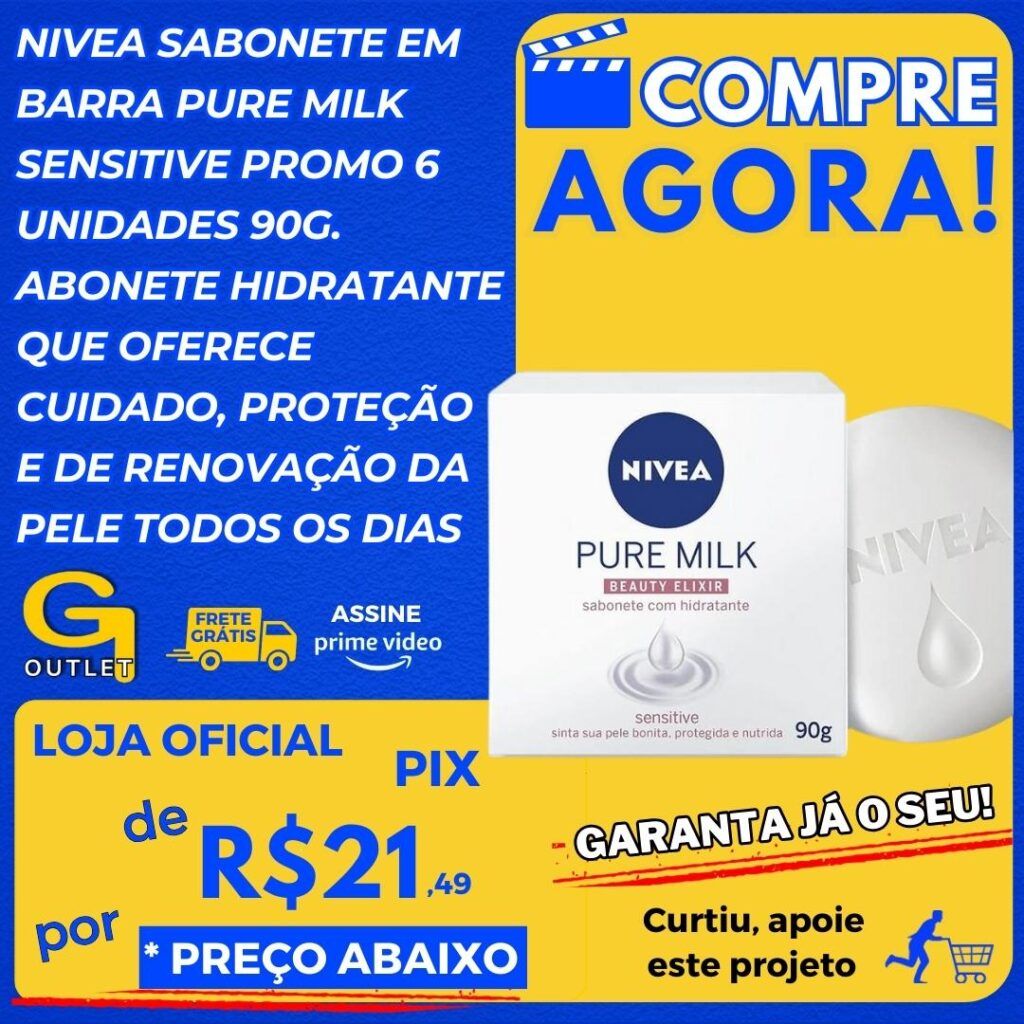 nívea sabonete em barra pure milk sensitive