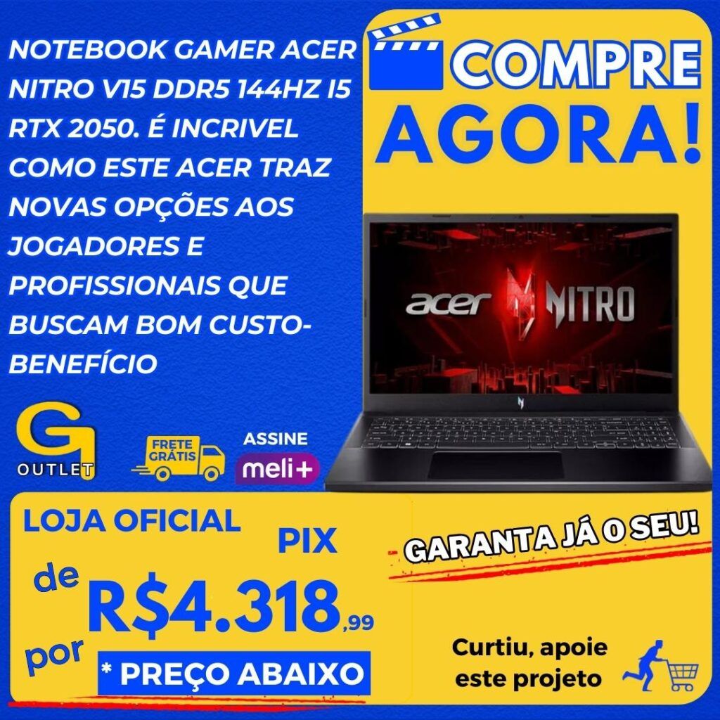 notebook gamer acer nitro v15