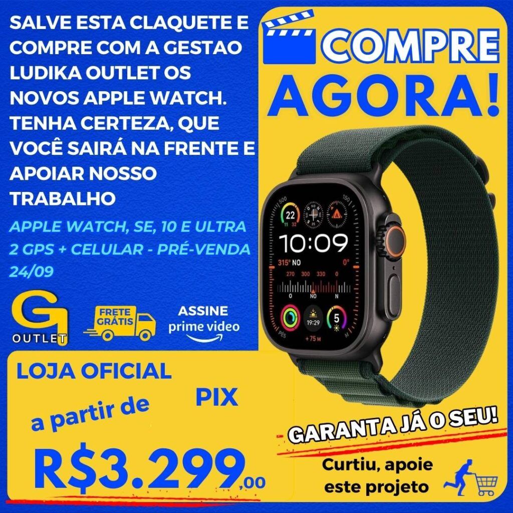 pre-venda apple watch se, 10 e ultra 2 gps + celular