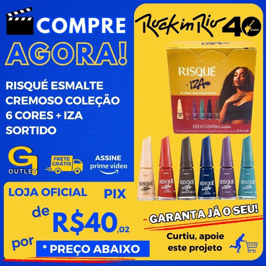 risque esmalte cremoso colecao 6 cores iz sortido