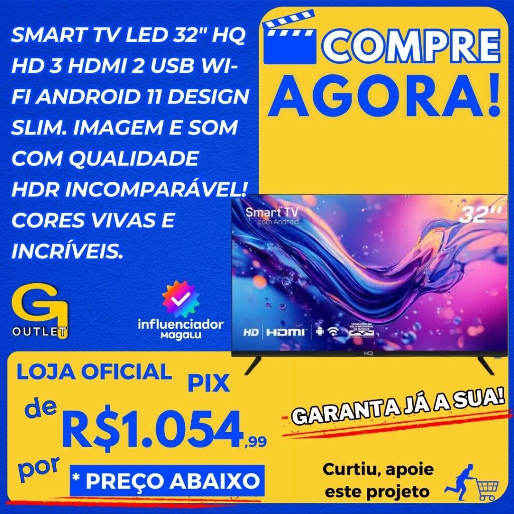 smart tv led 32 com android