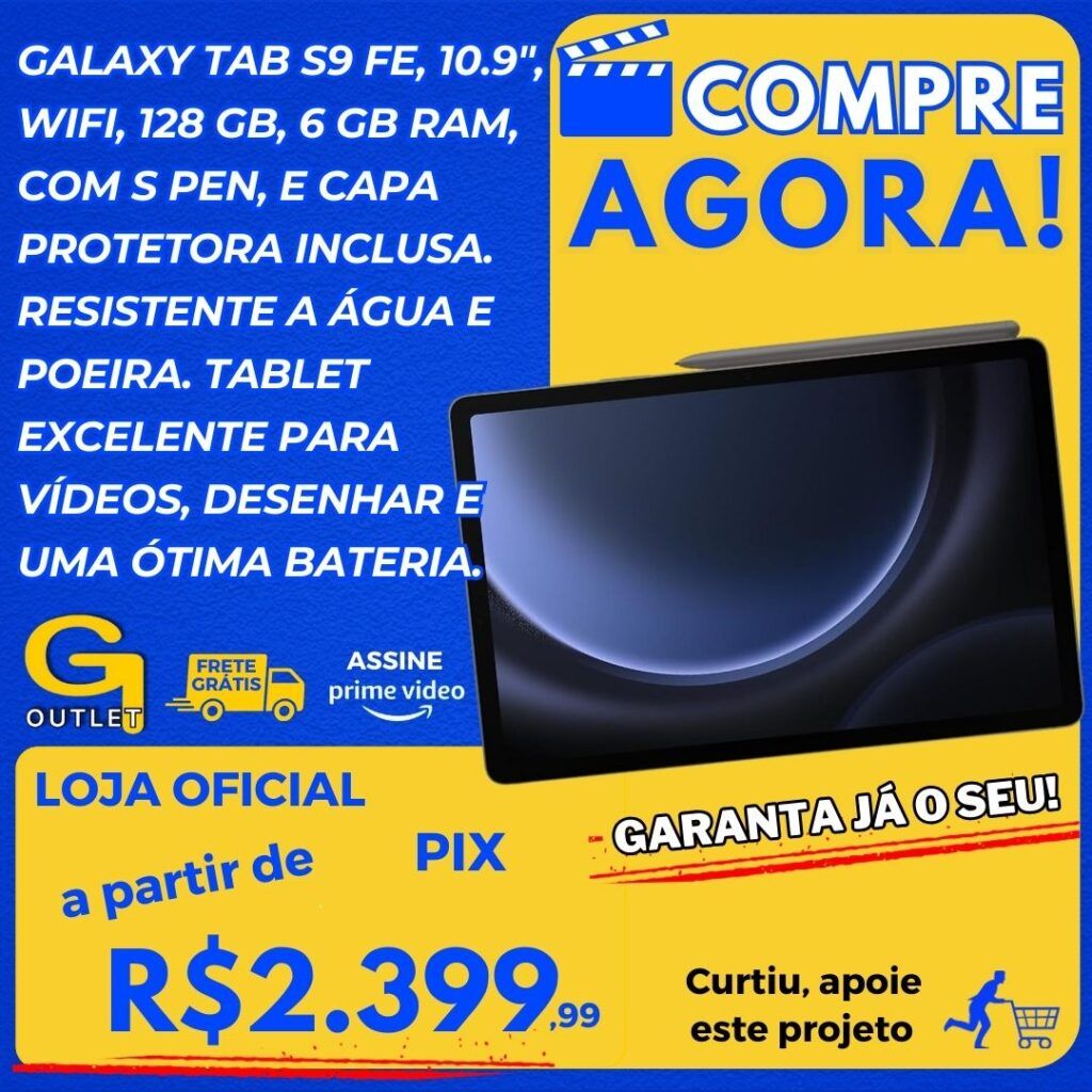 tablet galaxy tab s9 Fe 128gb 6gb com spen