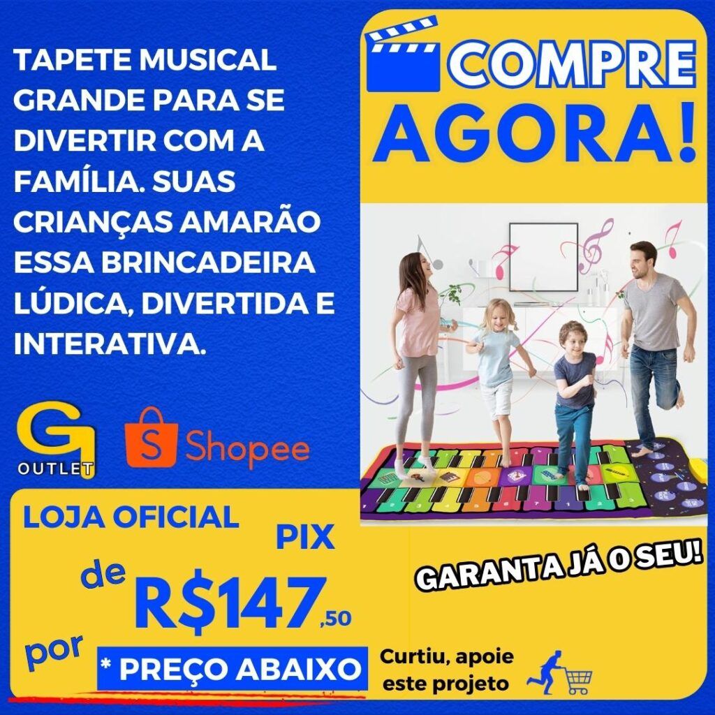 tapete musical grande para divertir com a familia