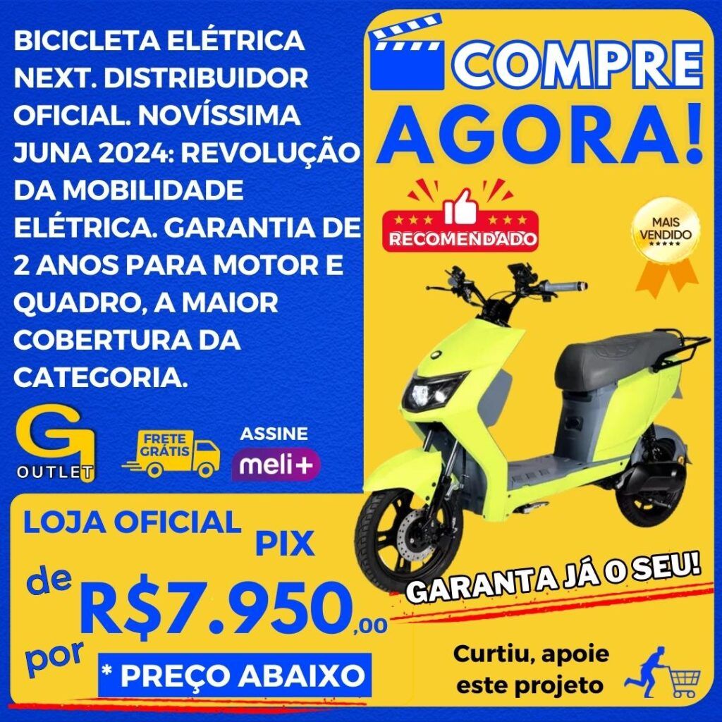 bike bicicleta elétrica next com 2 anos de garantia juna 2024