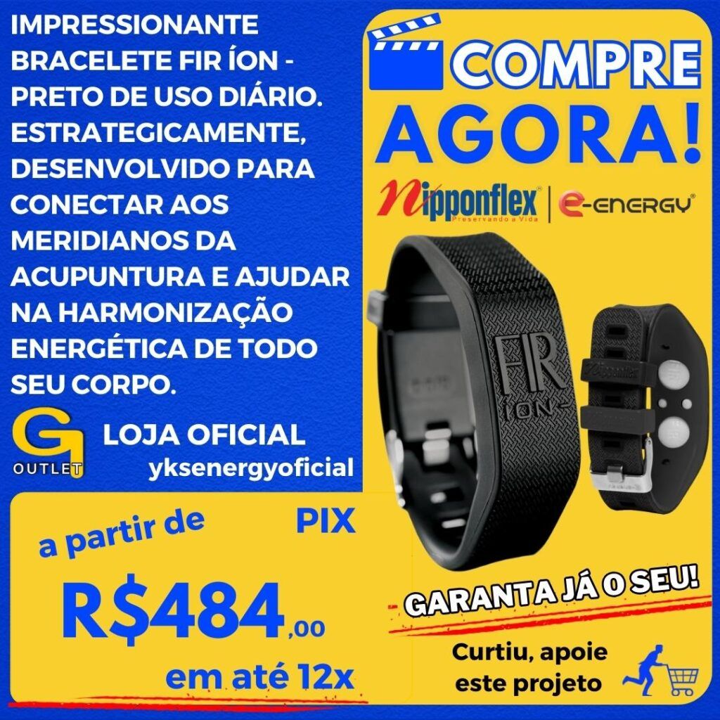 bracelete fir ion nipponflex preto