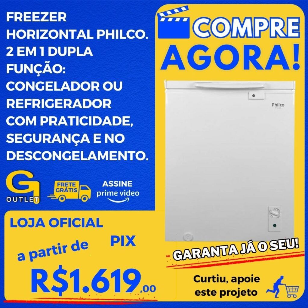 freezer horizontal philco congelador e refrigerador