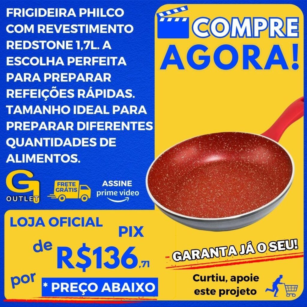 frigideira philco com revestimento redstone