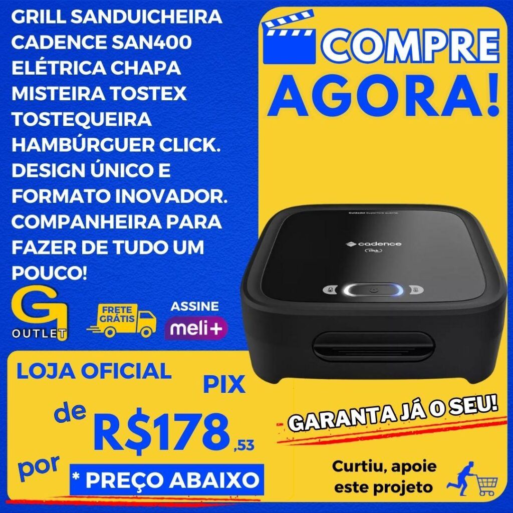 grill sanduicheira cadence san400 elétrica chapa