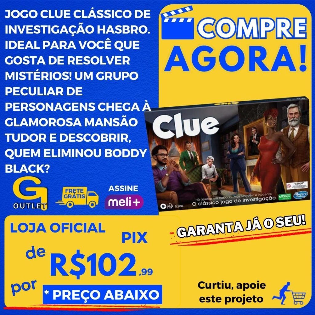 jogo clue clássico de investigação hasbro