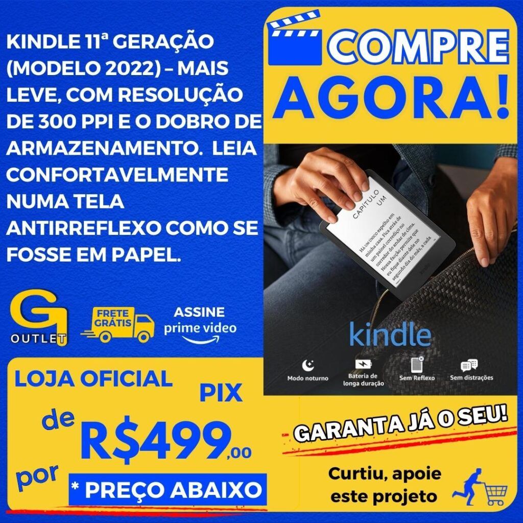 kindle 11ª geração mais leve para ler seu e-books com tranquilidade