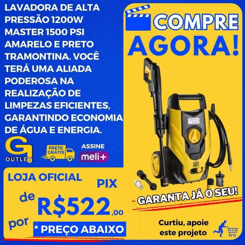 lavadora de alta pressão 1200w master tramontina