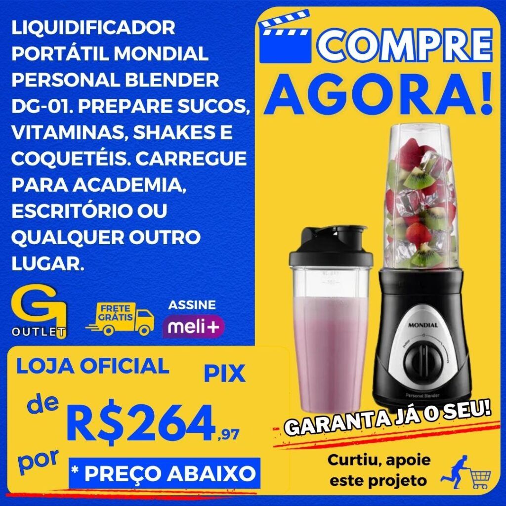 liquidificador portátil mondial personal blender