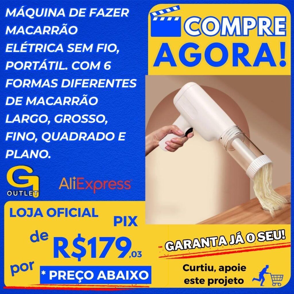 maquina de fazer macarrão sem fio portátil