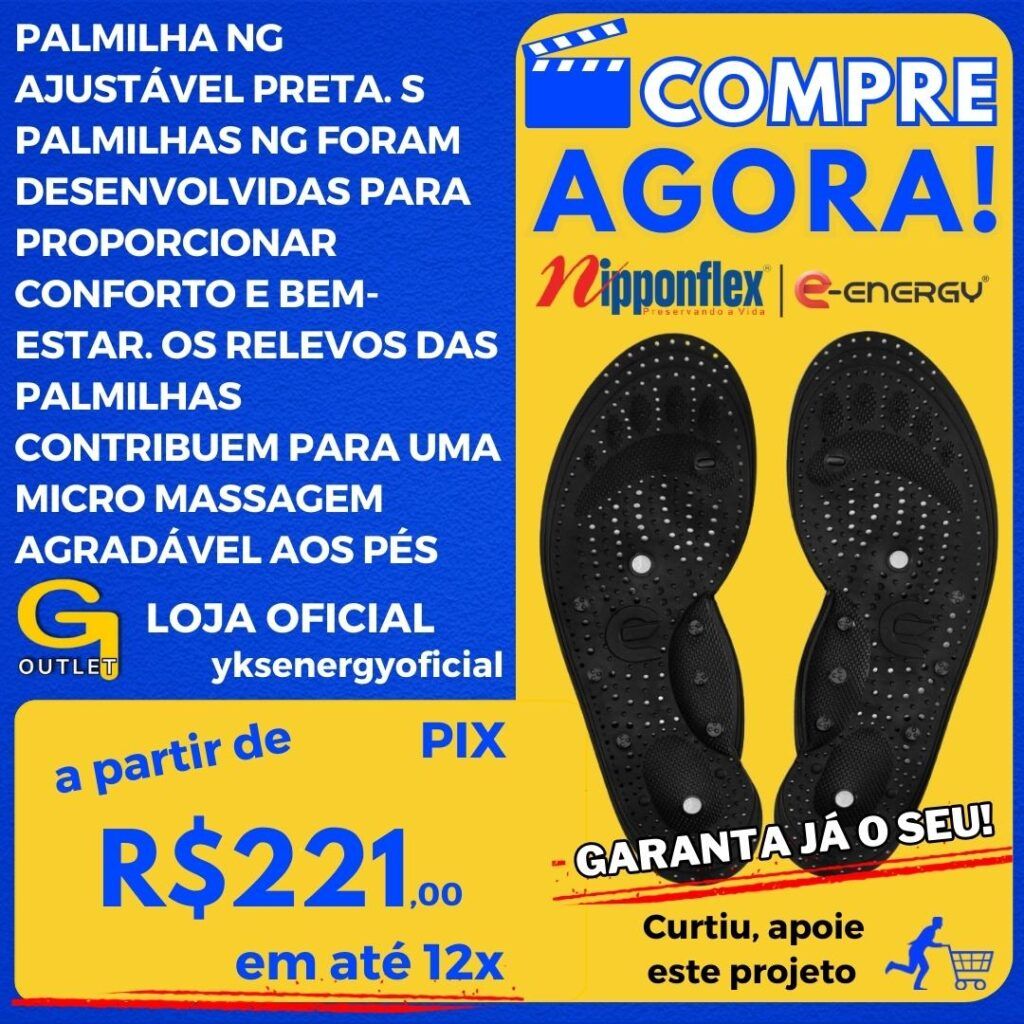 palmilha ng ajustável preta nipponflex