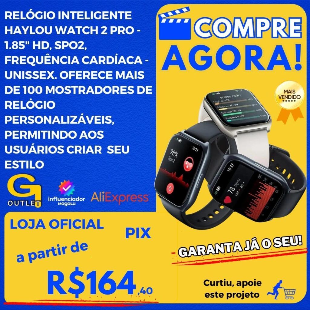 relógio inteligente haylou watch 2 pro com frequência cardíaca