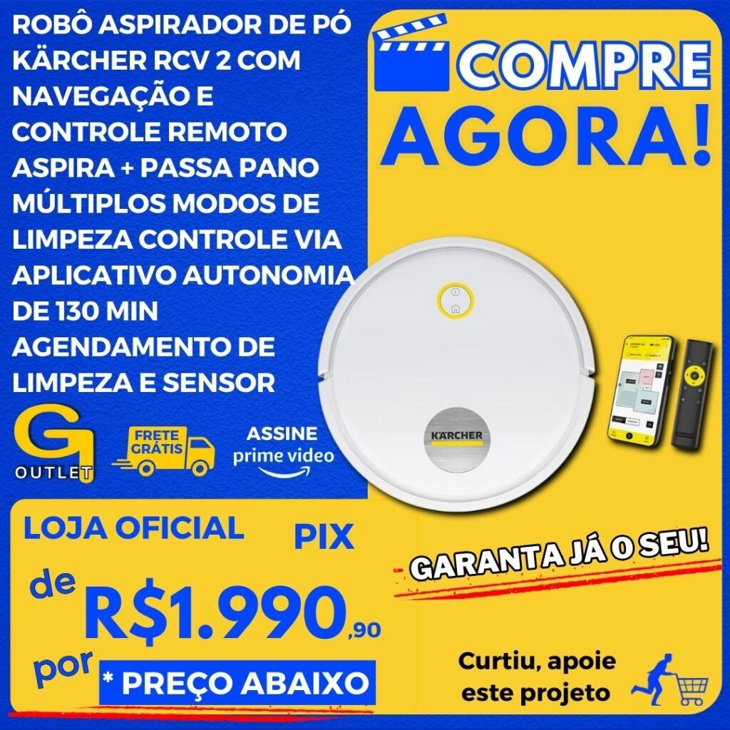 robo aspirador de pó karcher com controle remoto