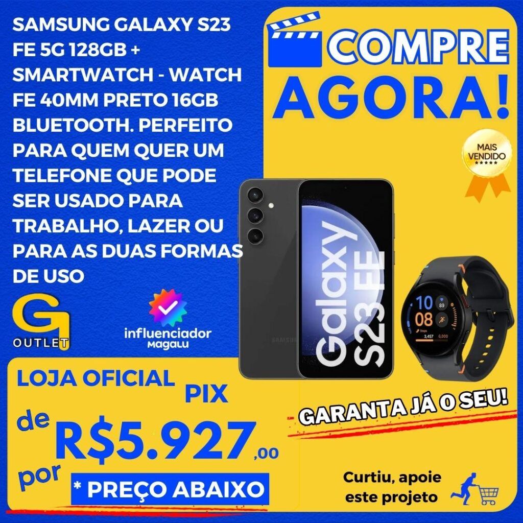 samsung galaxy s23 fe 5g 128gb + smartwatch fe 40mm