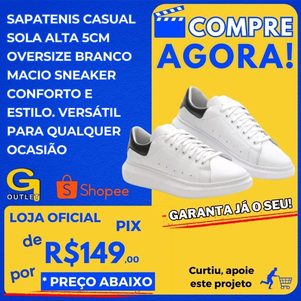 sapatenis casual para qualquer ocasiao