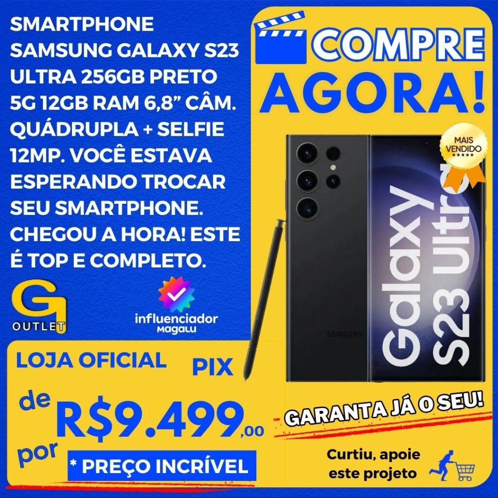 smartphone samsung galaxy ultra s23 256gb top dos tops celulares