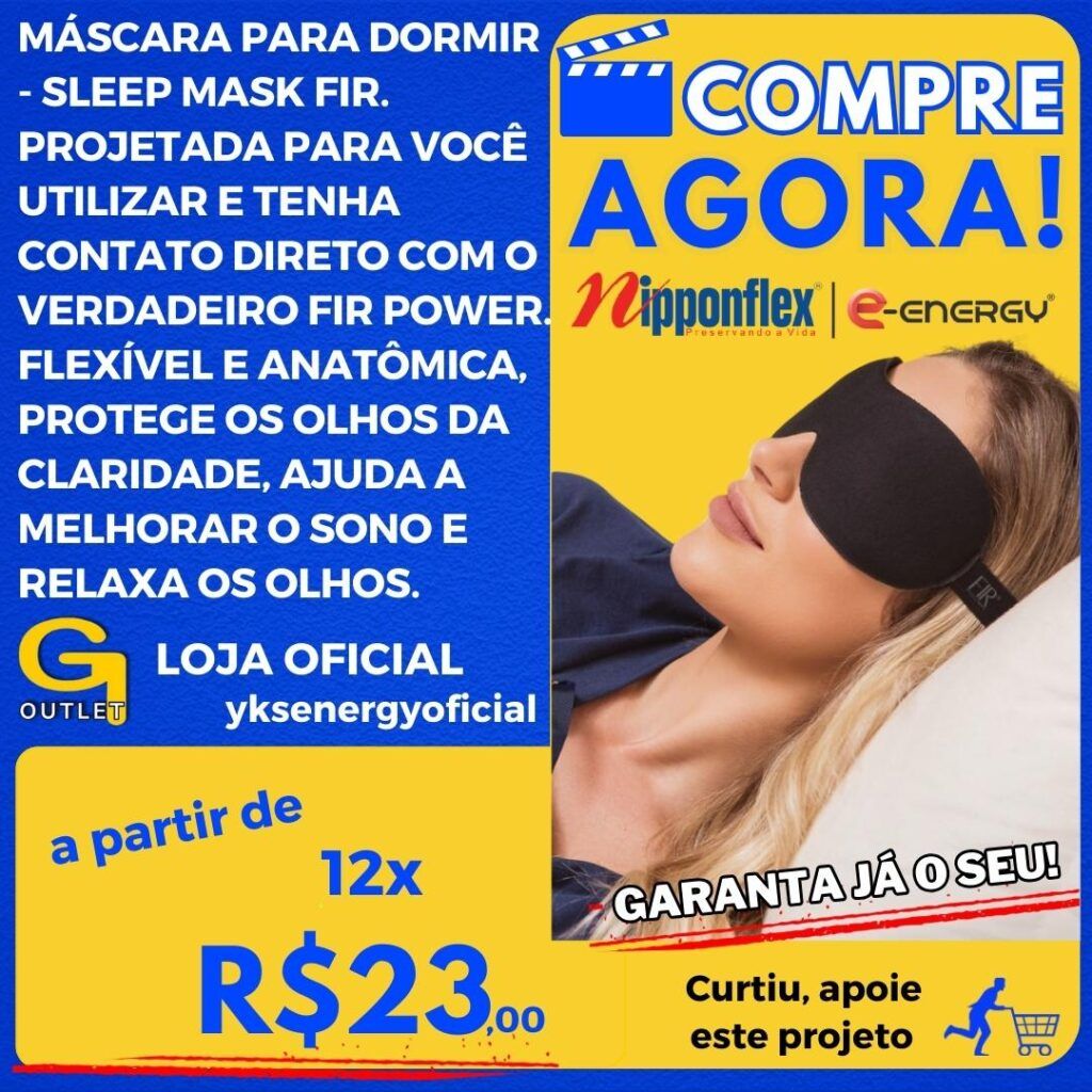 Máscara para dormir nipponflex - Sleep Mask FIR – Preta