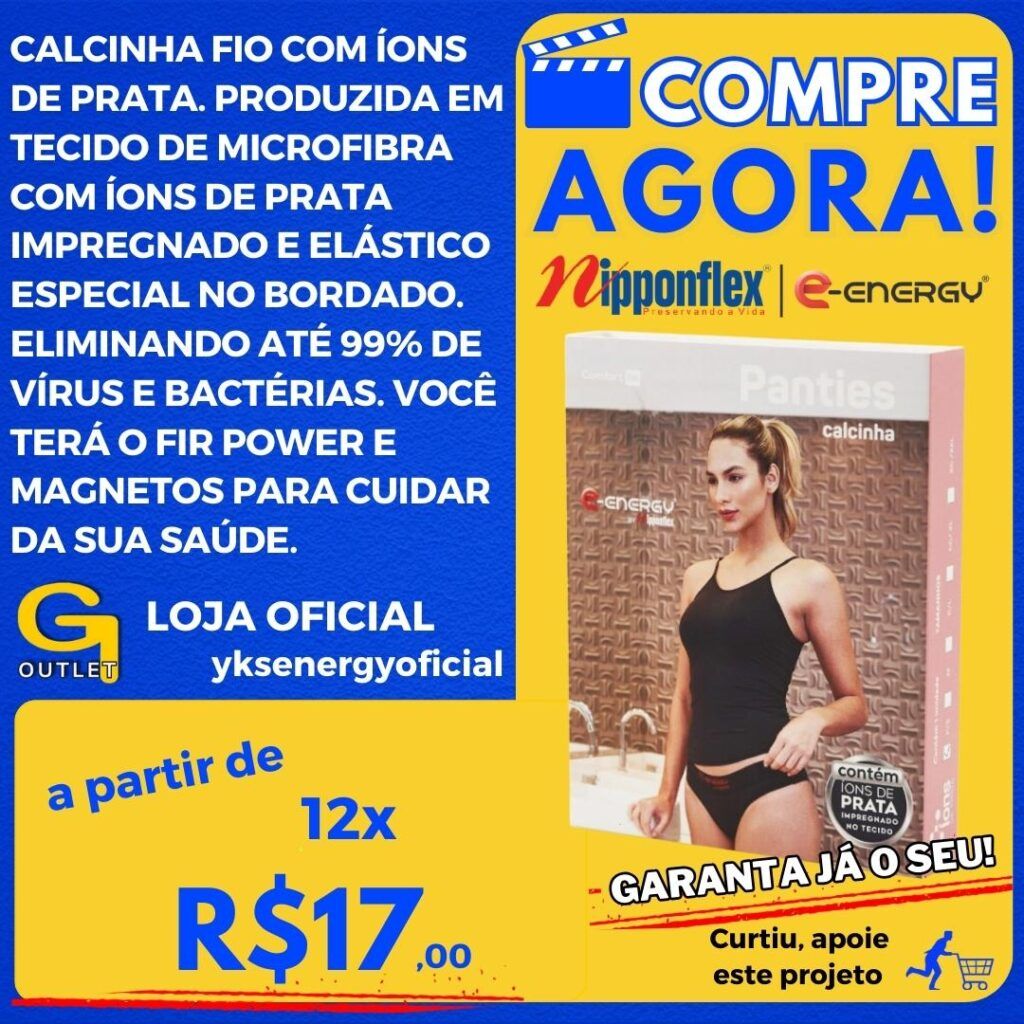 calcinha fio com ions de prata nipponflex