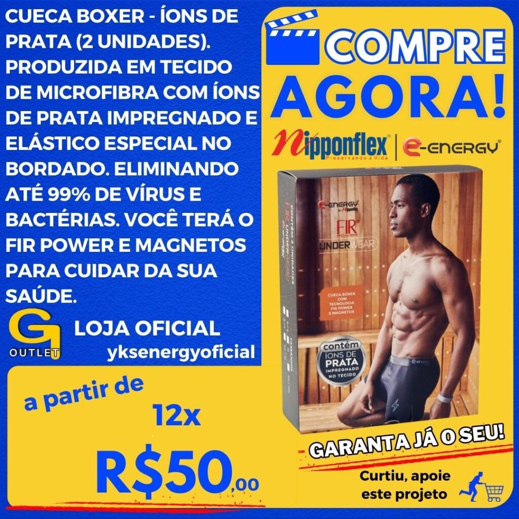 cueca boxex ions de prata 2 unidades nipponflex